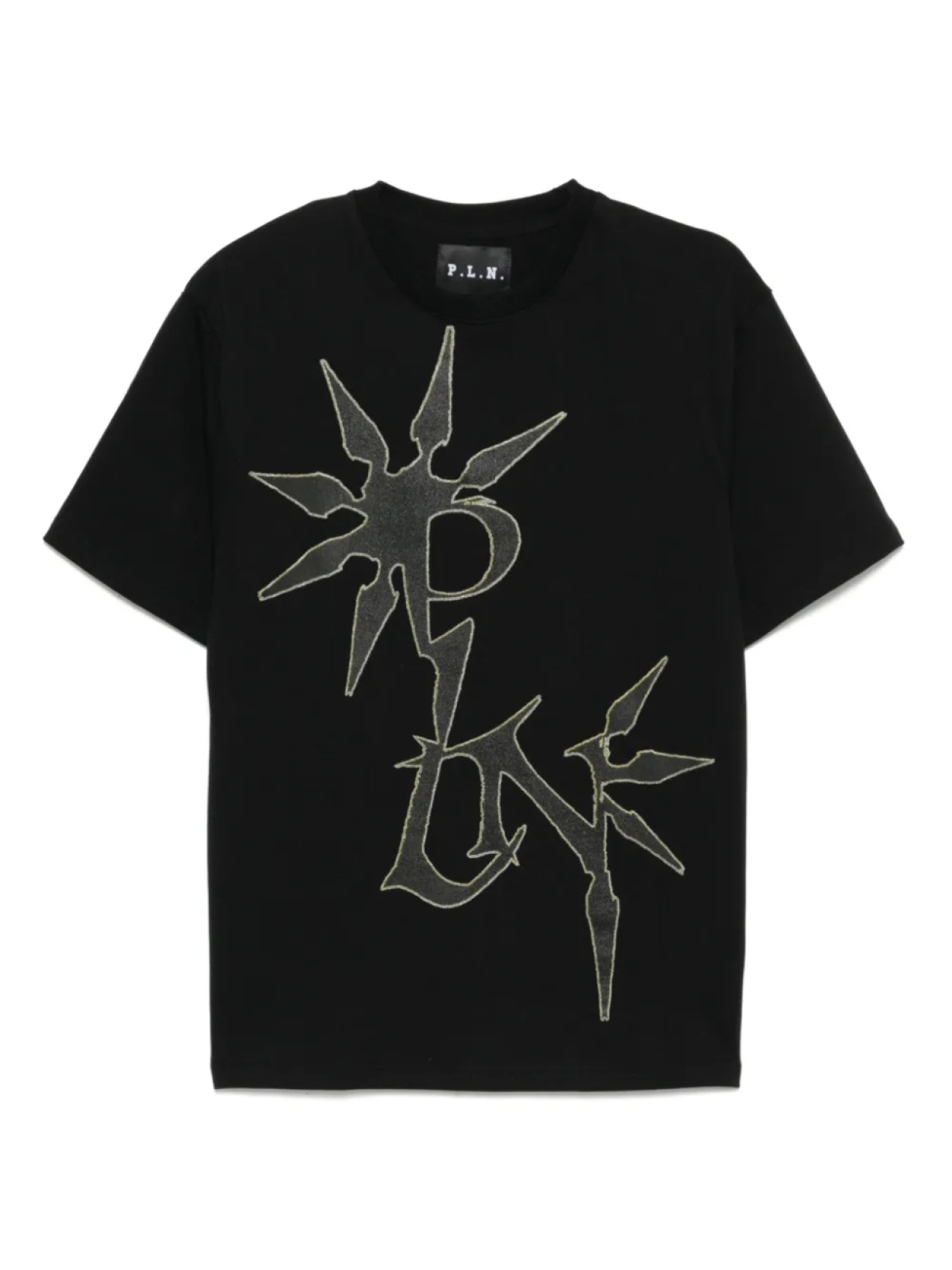 

P.L.N. logo-print Футболка, черный