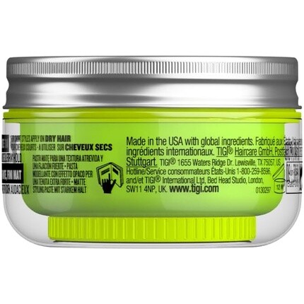 Tigi Воск для волос Bed Head By Manipulator Matte, сильная фиксация, дорожный размер 30 г — фото 3