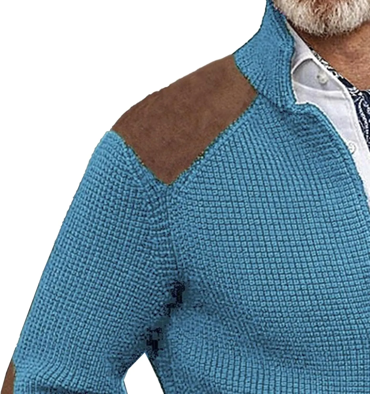 Мужской кардиган Slim Fit с воротником стойкой — фото 4