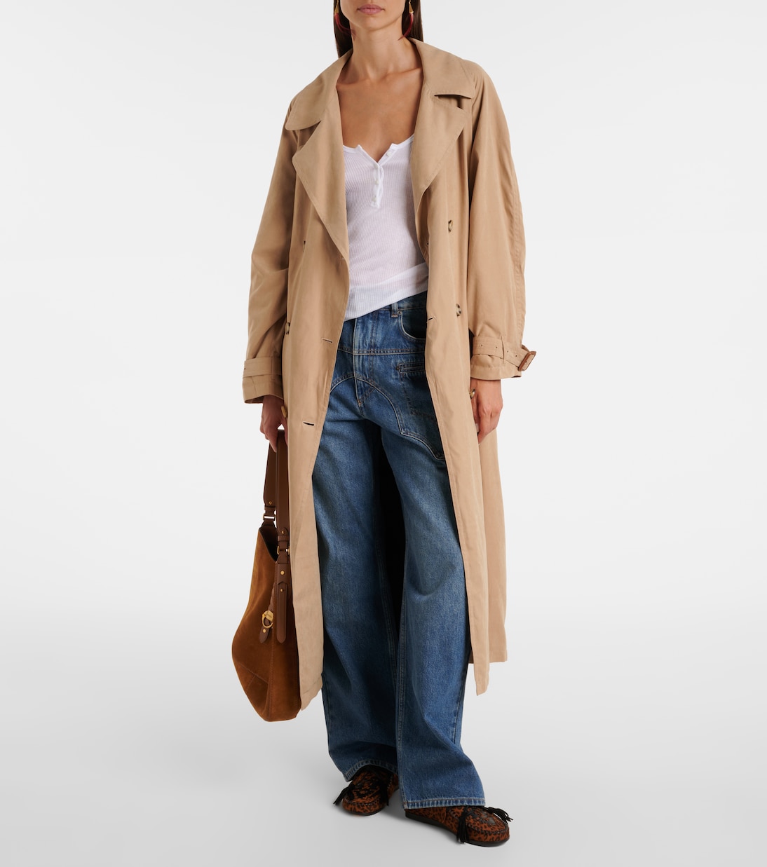 Пальто Elea с поясом и двойной застежкой Isabel Marant, бежевый — фото 2