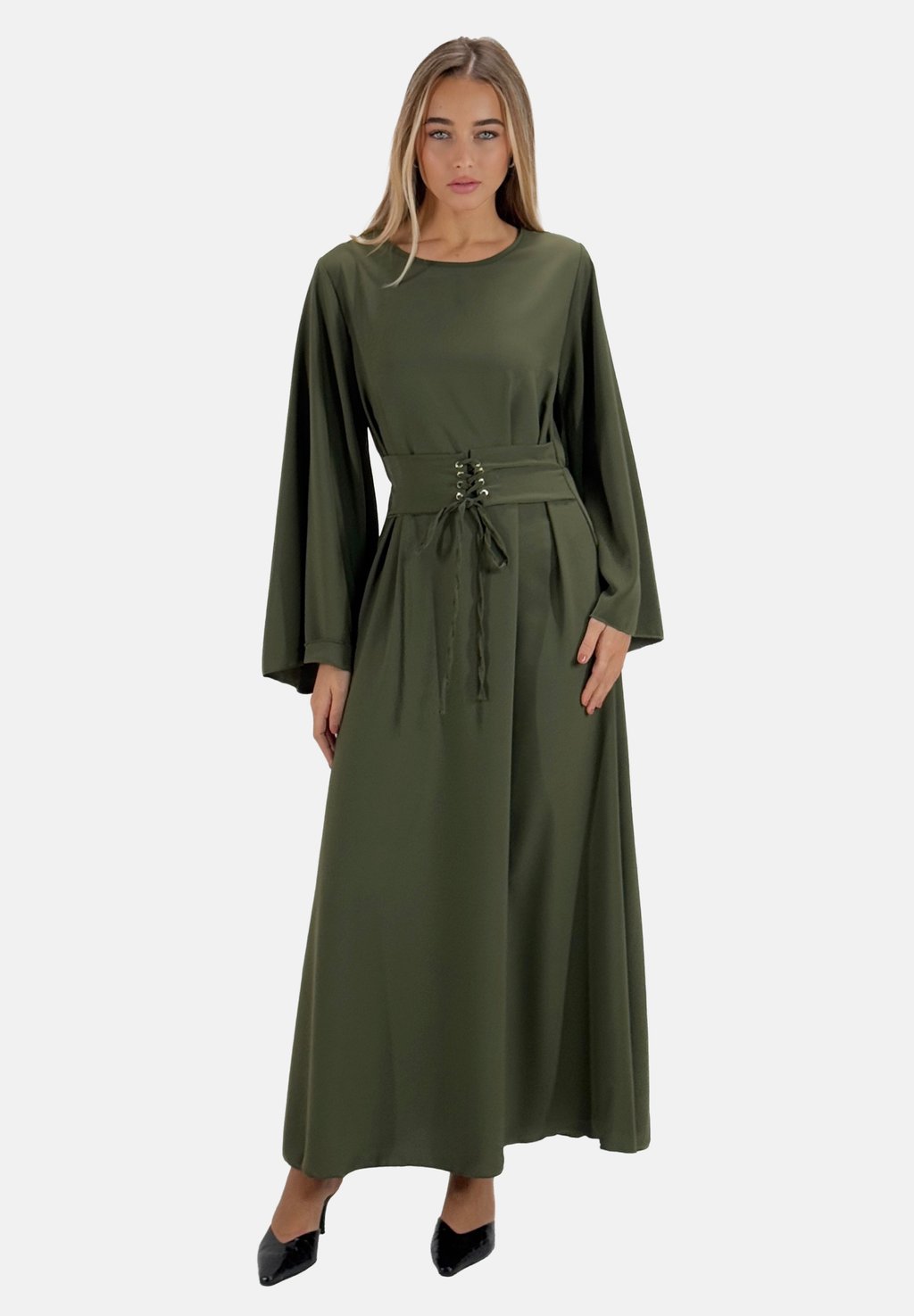 

Платье макси ABAYA Elara, хаки