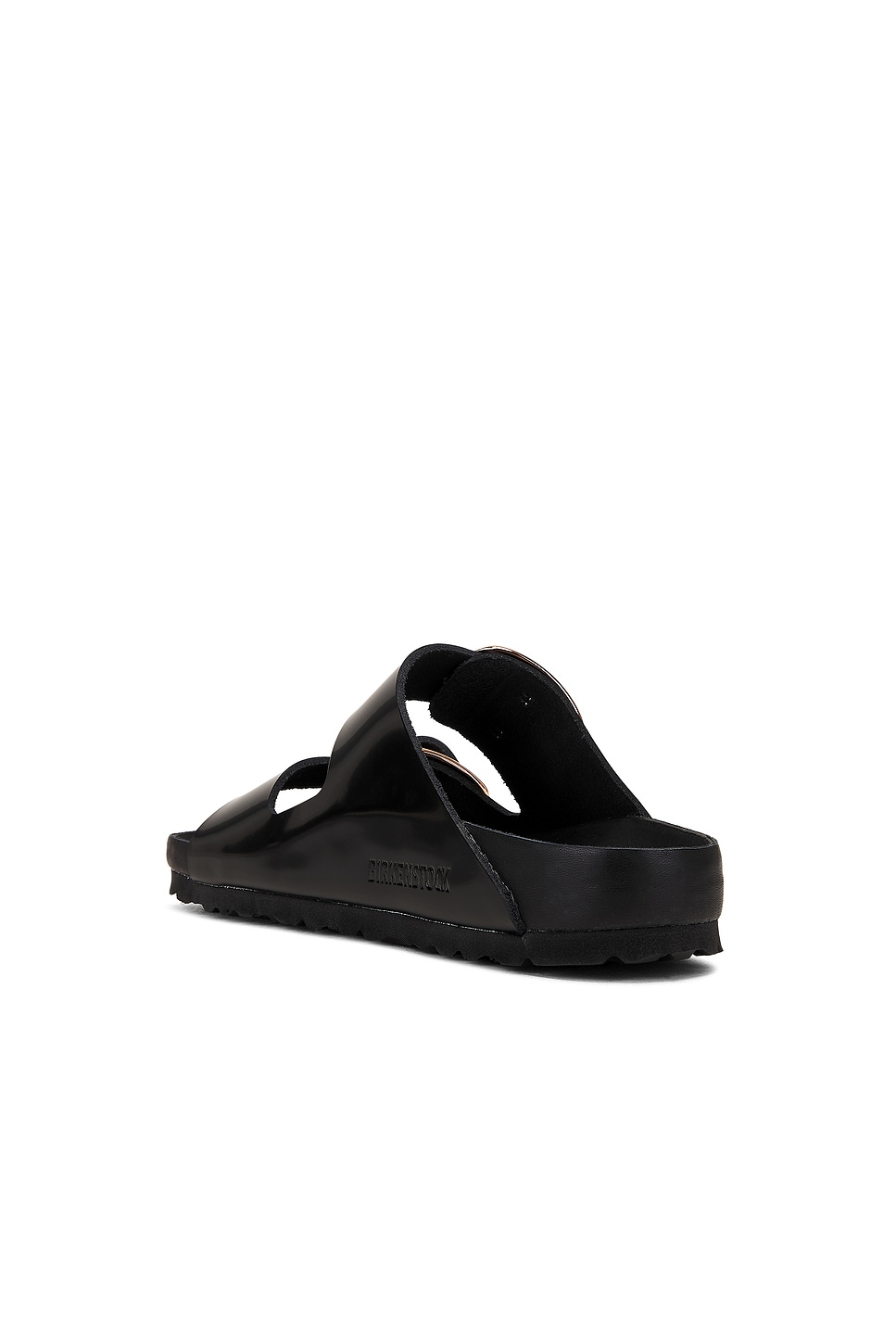 Изысканные блестящие сандалии Arizona с большой пряжкой BIRKENSTOCK, черный — фото 3