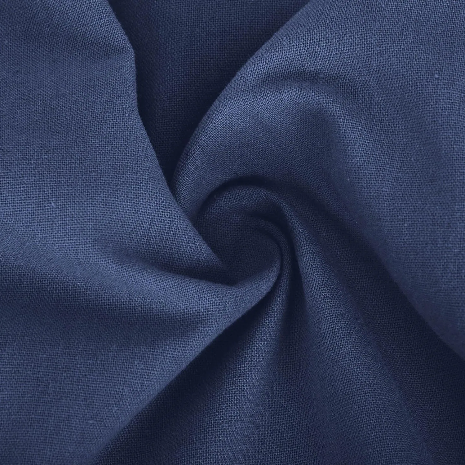 Женские прямые брюки Cotton Linen, высокие, с карманами, #04 Blue — фото 2