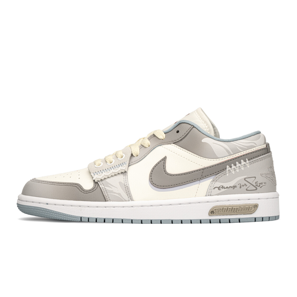 

Кроссовки Air Jordan 1 Vintage Basketball Shoes Women's Low-top White/gray, серый/белый