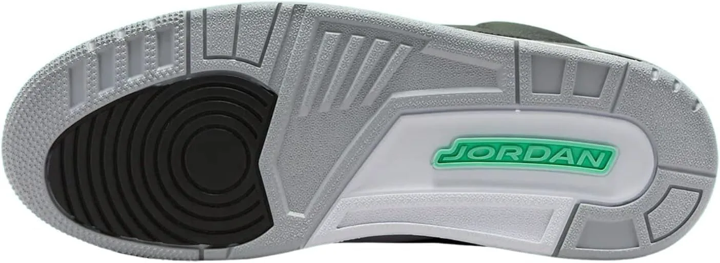 Мужские кроссовки Nike Air Jordan 3 Retro, черный/зеленый/серый — фото 2