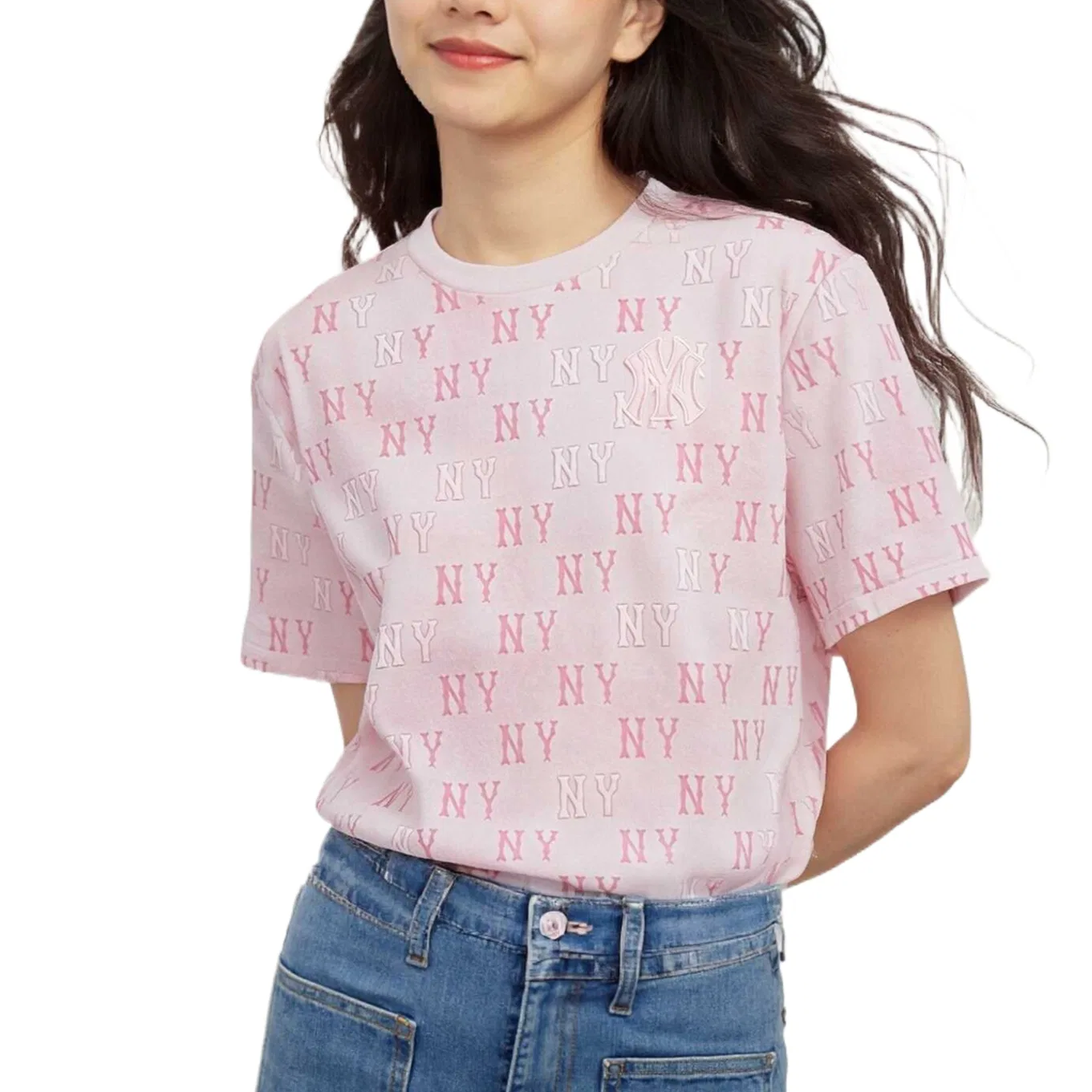Футболка с круглым вырезом Moderate MLB KIDS, Light Pink — фото 3