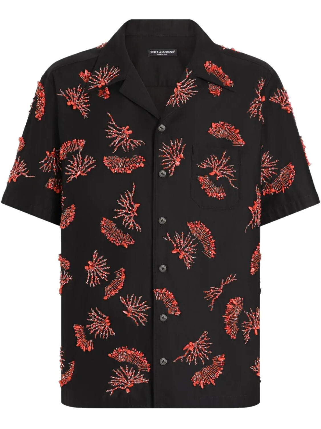 

Рубашка Dolce & Gabbana, украшенная бисером, черный