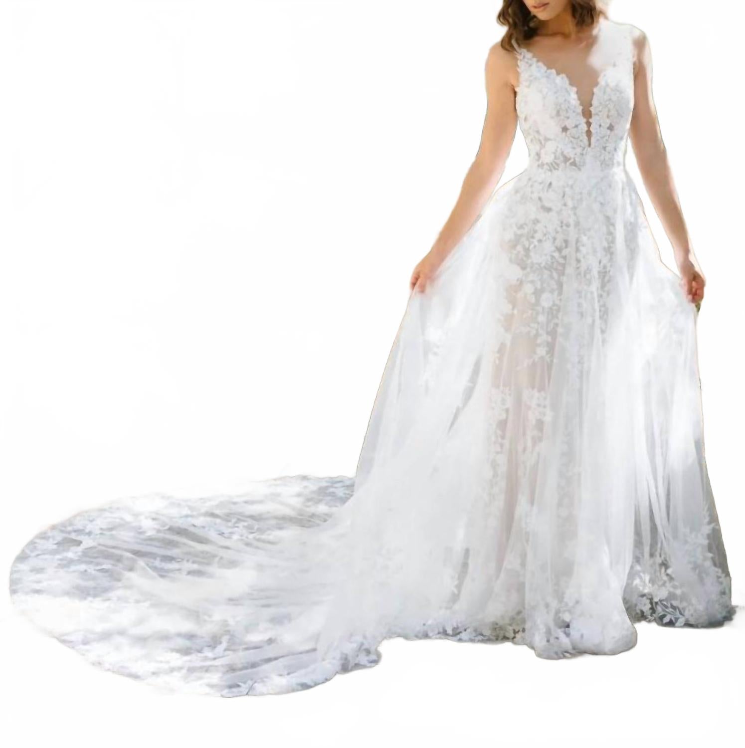 

Бохо свадебное платье в цвете слоновая кость/телесный Sophia Tolli