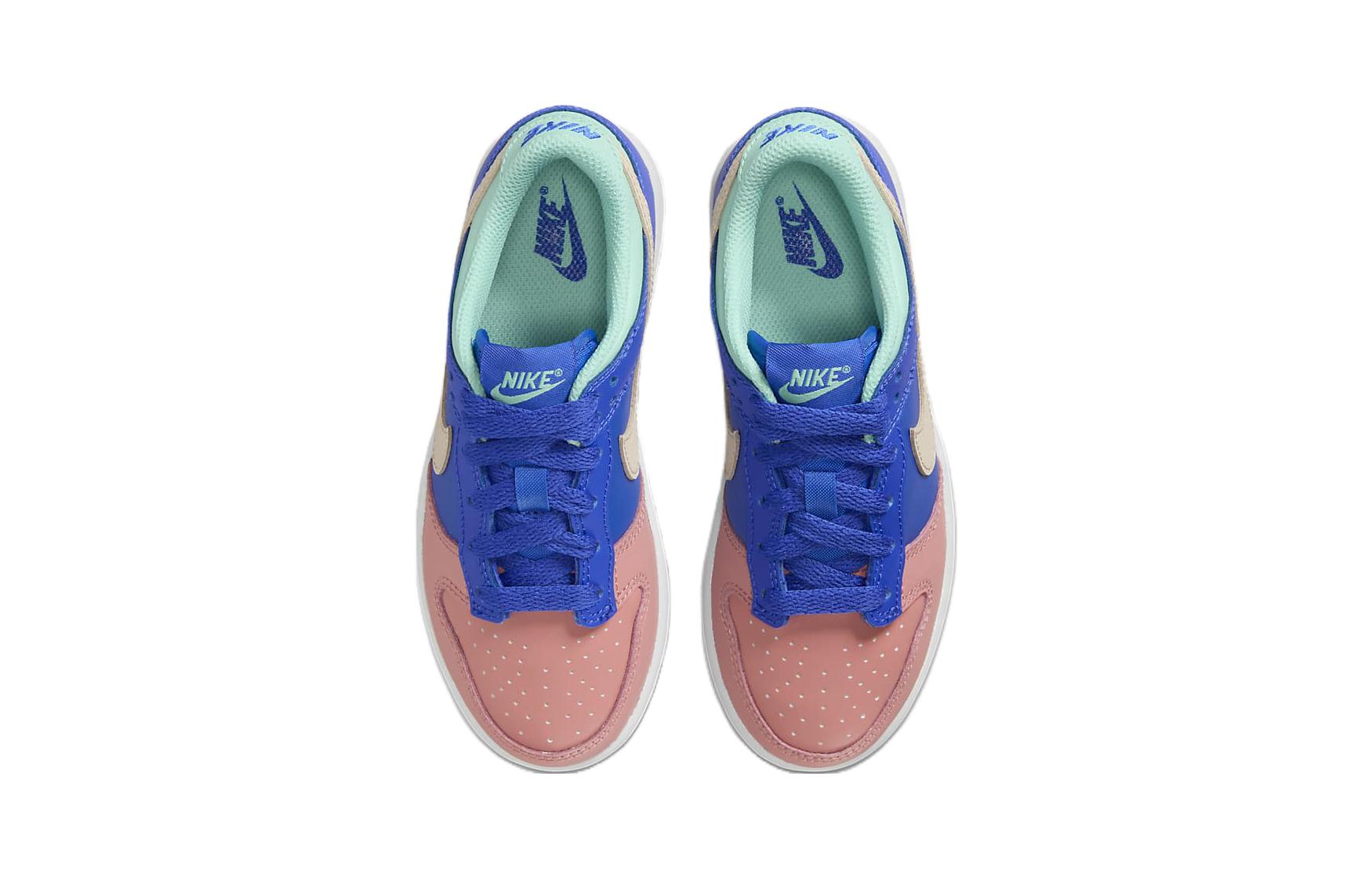 Детские кроссовки Dunk Low SE Salmon Toe Nike, синий/зеленый/изумрудный/красный/белый — фото 4