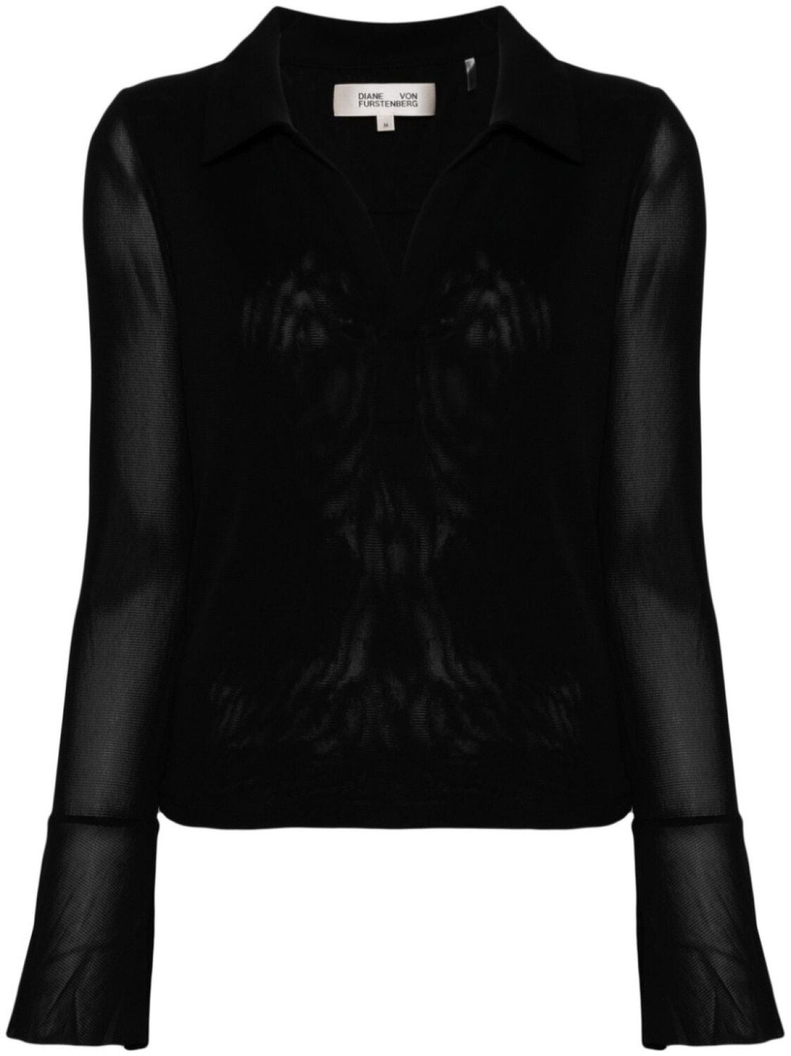 

DVF Diane von Furstenberg топ Mackenzie Mesh, черный
