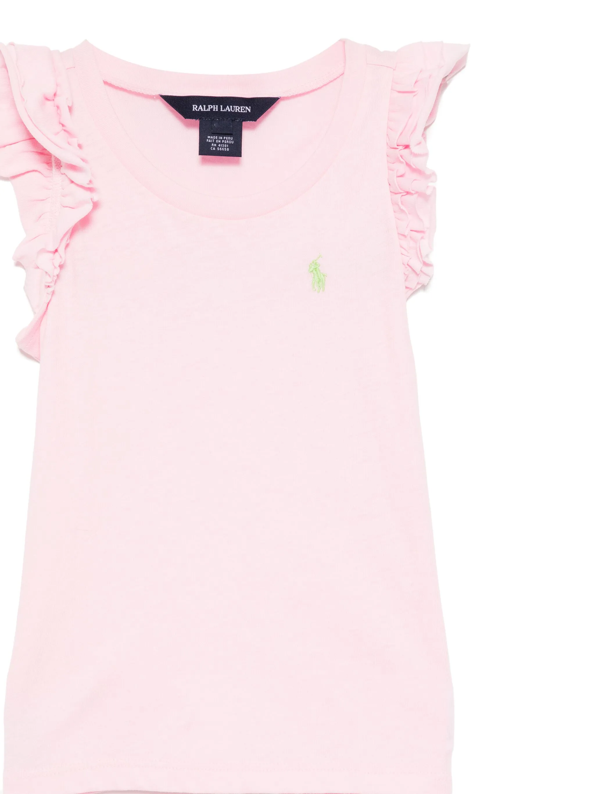 Футболка с расклешенными рукавами Polo Ralph Lauren Kids, розовый — фото 3