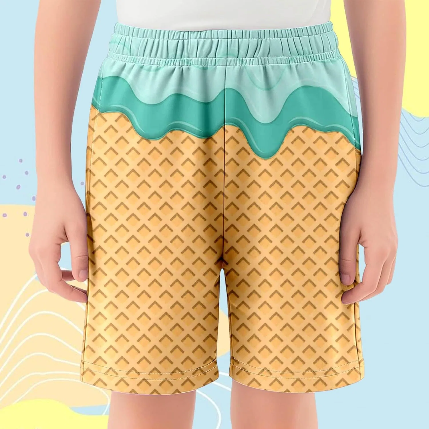 Шорты детские Active Shorts, зеленые — фото 2