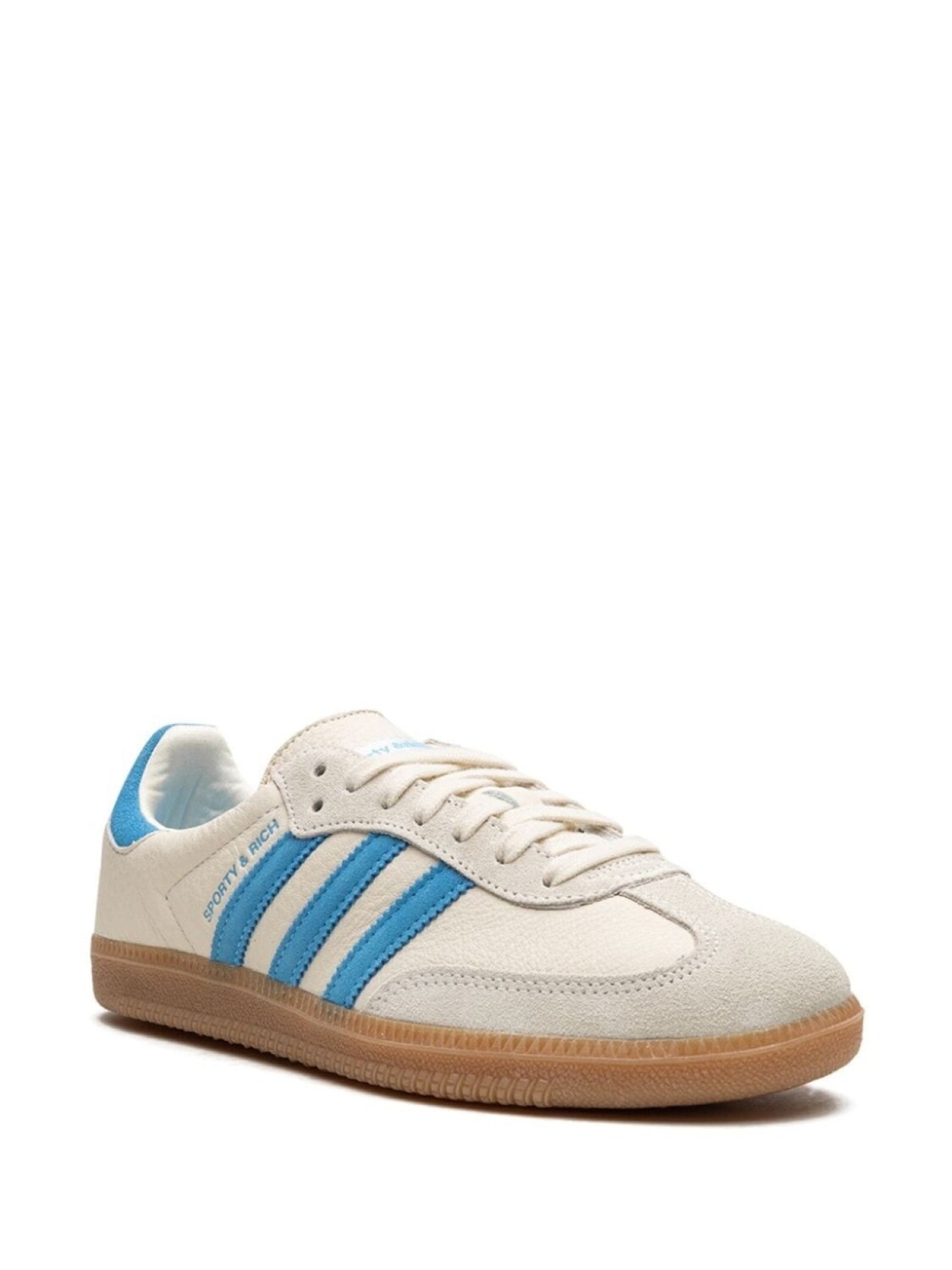 Adidas кроссовки Samba Cream/Blue из коллаборации со Sporty & Rich, нейтральный цвет — фото 2