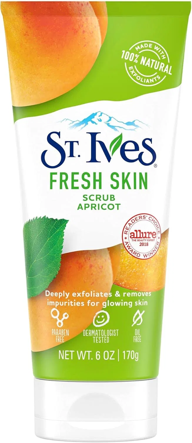 Скраб для тела St. Ives Fresh Skin Apricot, отшелушивающий, 3 шт. по 7.5 унций