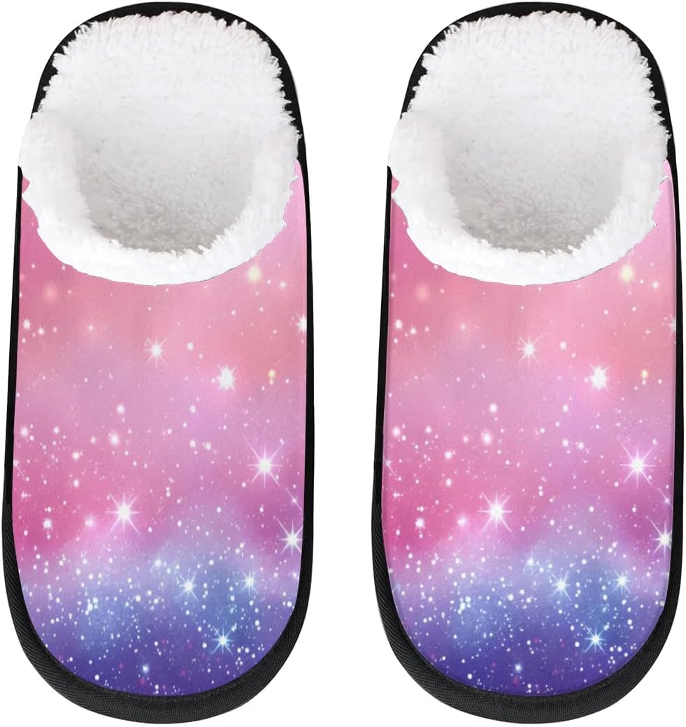 

Тапочки Gublec для женщин и мужчин, уютные с нескользящей подошвой, для дома, теплые плюшевые тапочки для дома, спальни и путешествий, Starry