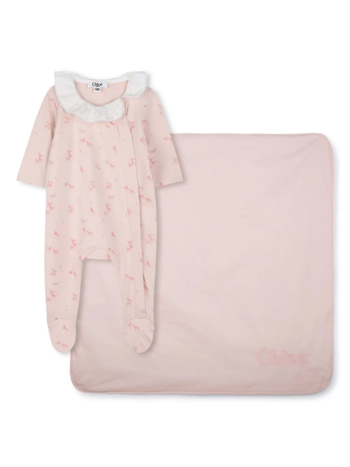 

Chloé Kids пижама с графичным принтом, розовый