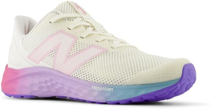 Кроссовки New Balance Unisex-Child Fresh Foam Arishi V4 с шнуровкой, розовый/серый/сиреневый — фото 4