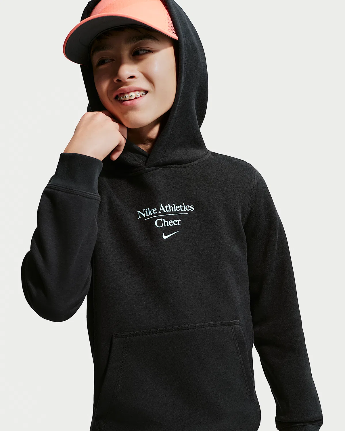 Детская толстовка Nike Cheer Pullover Hoodie, Black — фото 3