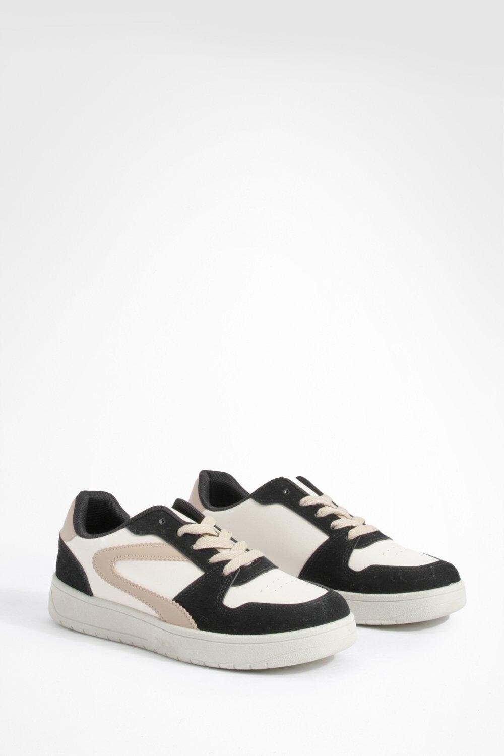 

Массивные кроссовки Chunky Contrast Panel Trainers boohoo, черный