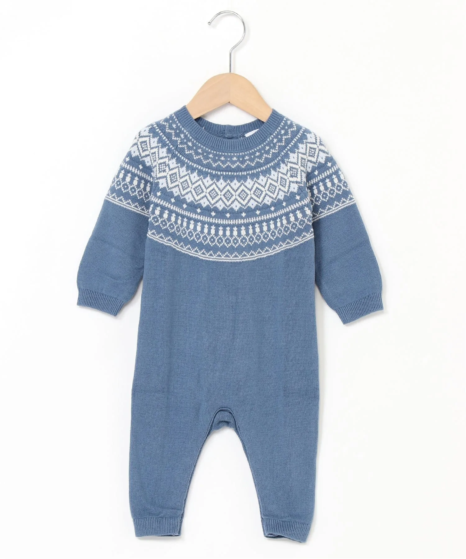 (K) Вязаный комбинезон в стиле Fair Isle (для малышей) GAP, BAINBRIDGE_BLUE — фото 3