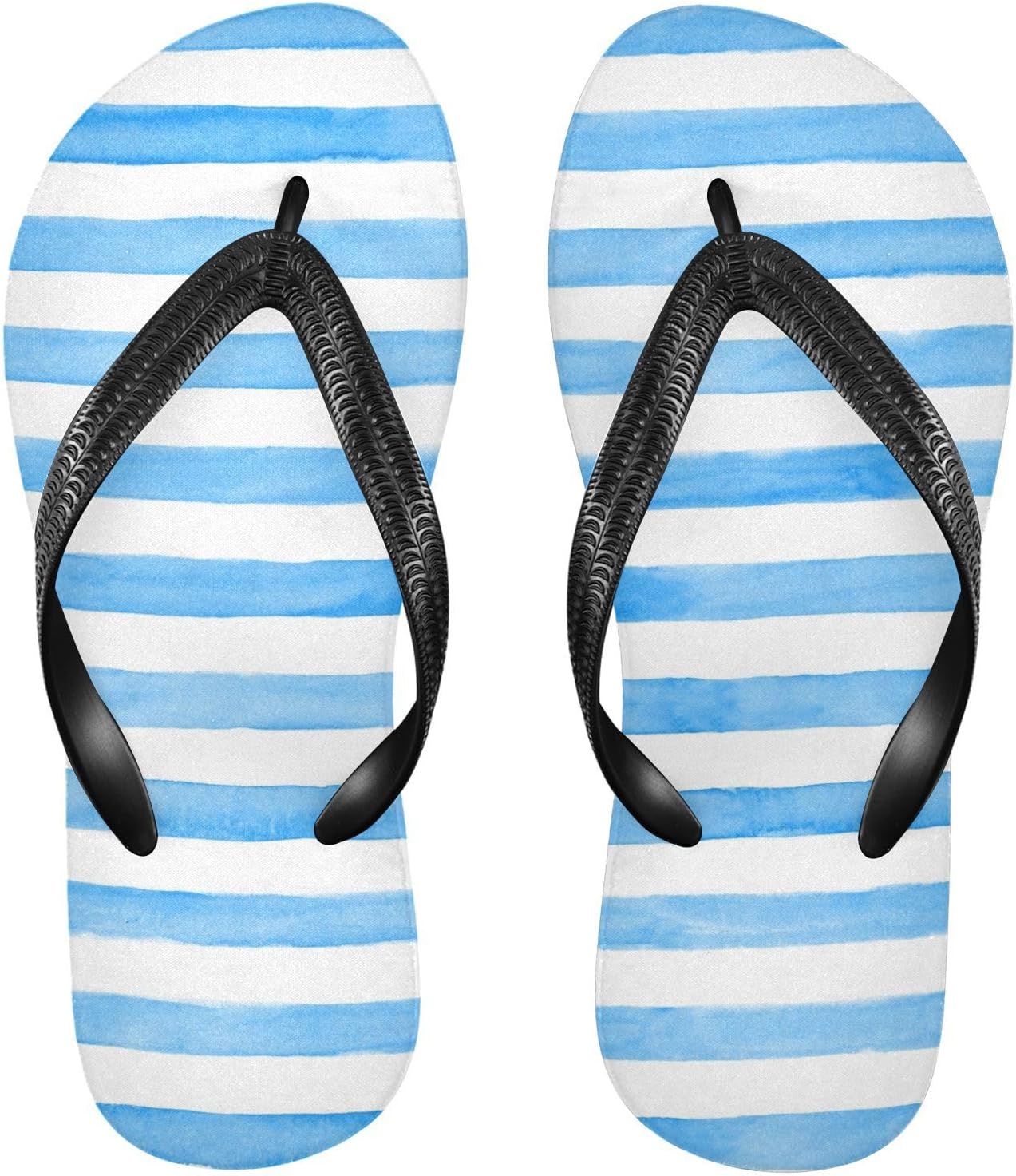 

Женские и мужские сандалии SPRIPORT Stripe Slim Flip Flops, удобные повседневные шлепанцы с амортизирующей подошвой и противоскользящей резиновой подошвой, сандалии для прогулок, пляжа и летнего отдыха, синий