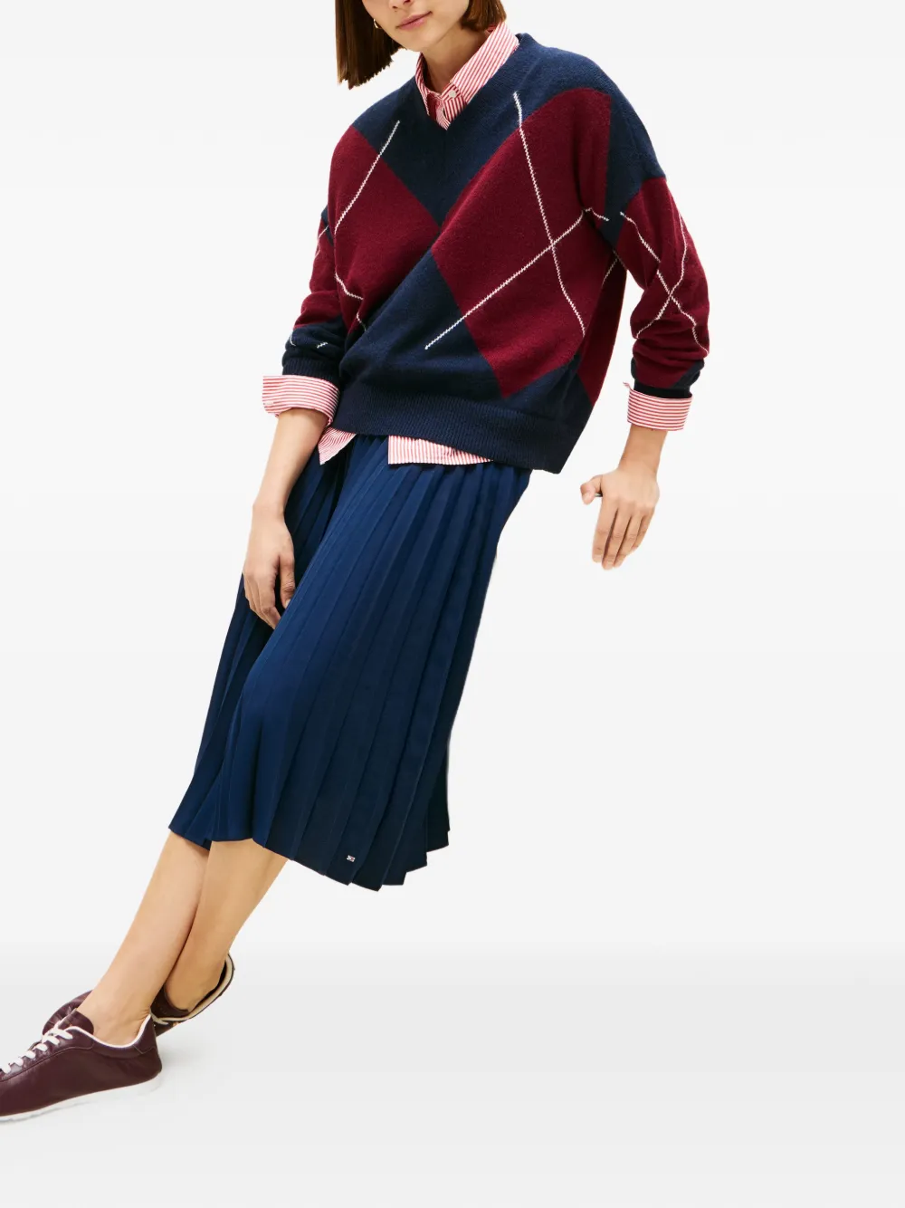 Плиссированная юбка миди Tommy Hilfiger, синий — фото 3