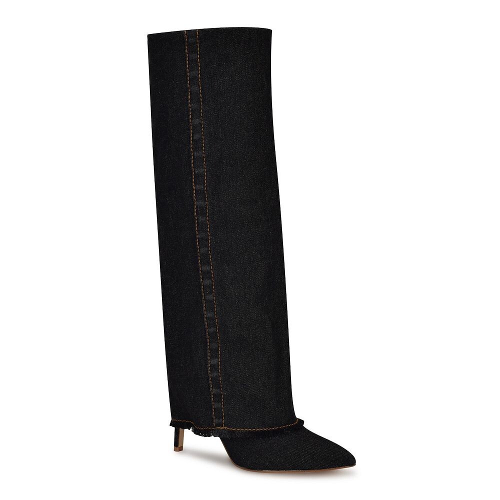 

Женские классические ботинки на шпильке с острым носком Nine West Rhoree, цвет Black Denim