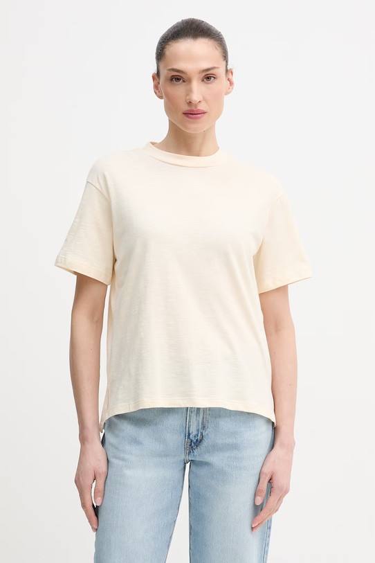 

Хлопковая футболка United Colors of Benetton, бежевый