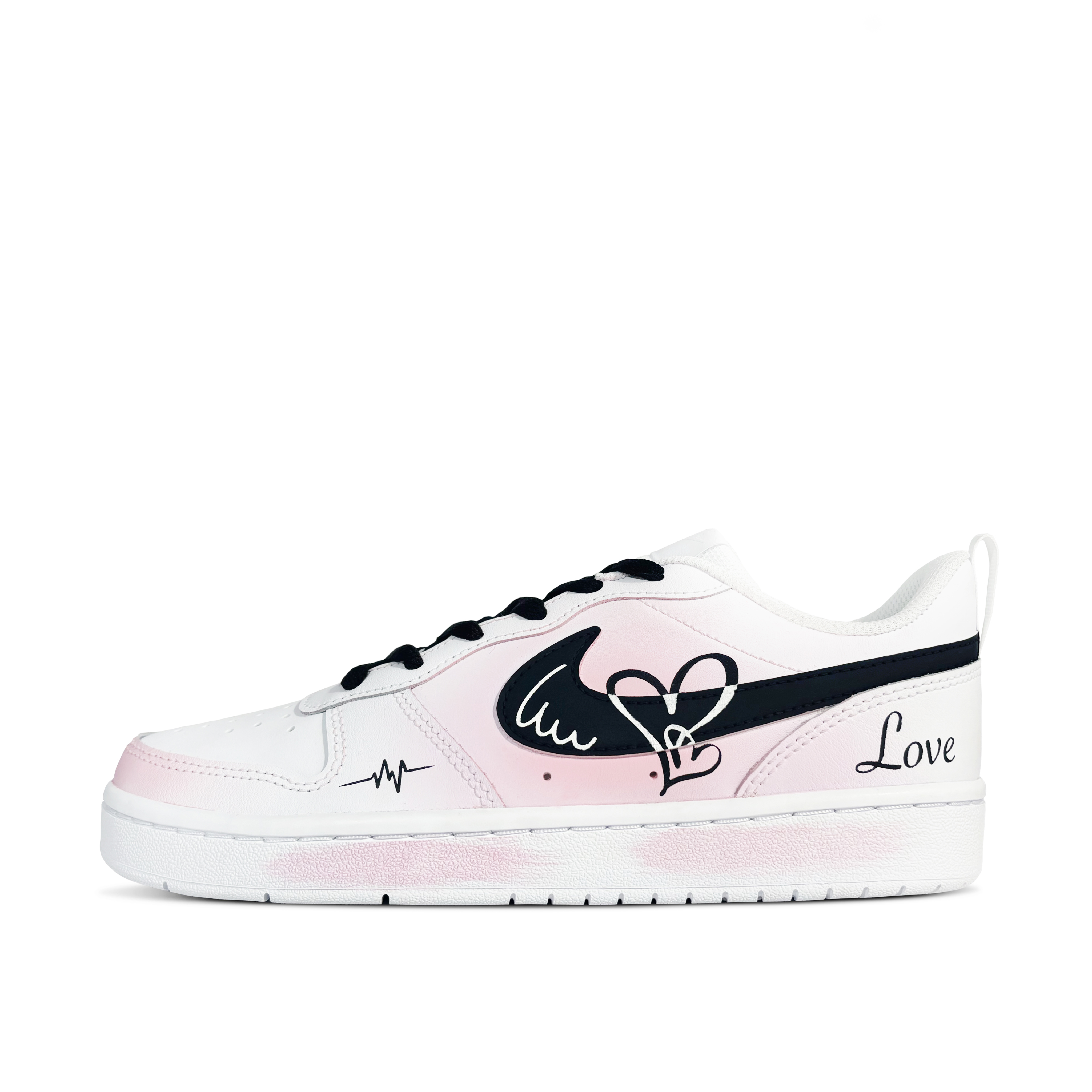 

Nike Детские кроссовки для скейтбординга Court Borough Low 2 Low Top, розовые, белые, подростковые