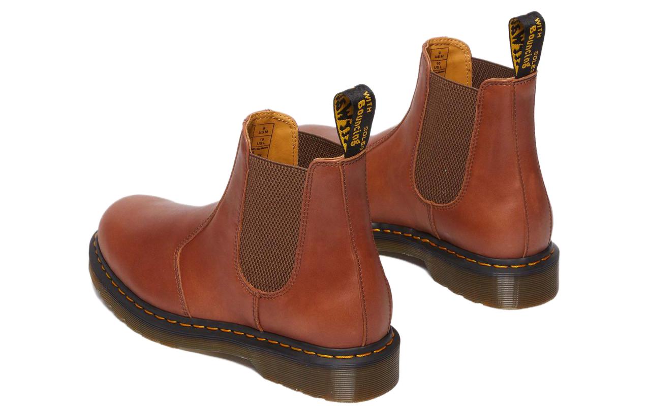 Мужские ботинки челси Dr.Martens 2976 Carrara кожаные, красно-коричневый — фото 4