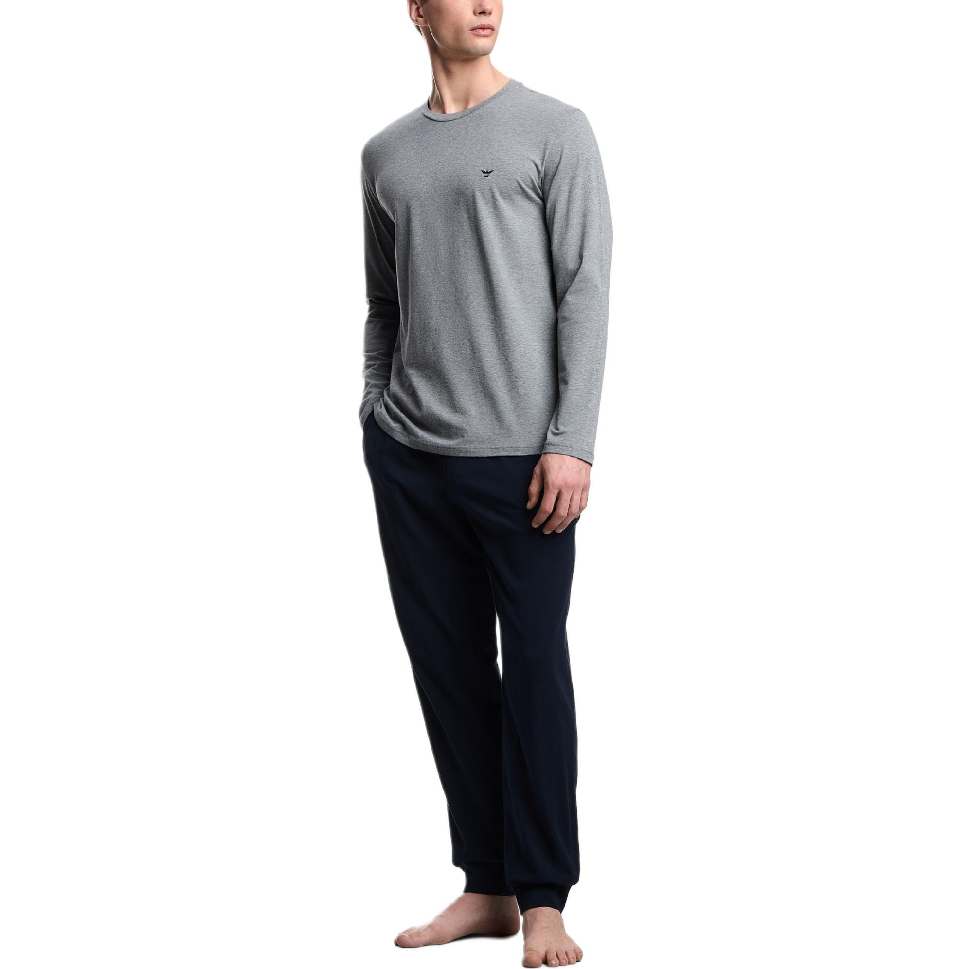 Пижама Endurance Jersey EMPORIO ARMANI, серый синий — фото 3