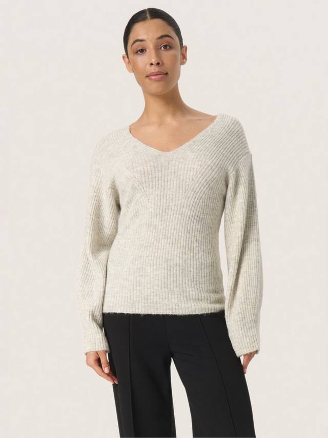 

Джемпер из смеси шерсти rakel rib Soaked In Luxury, цвет White/Grey Melange