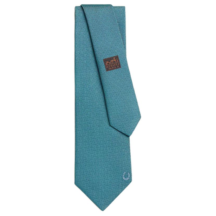 

HERMES Шелковый галстук Men's Aqua Green