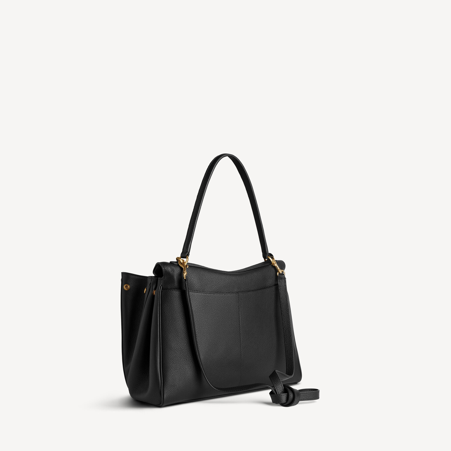 Женская сумка rodeo средняя из зернистой телячьей кожи в черном цвете BALENCIAGA, черный — фото 3