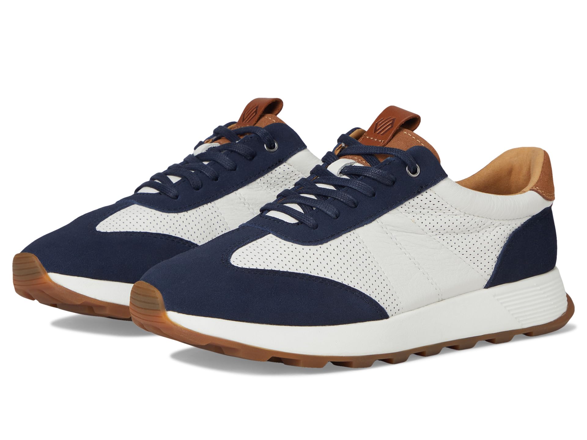 

Кроссовки Johnston & Murphy Kinnon T-Toe, цвет Navy Suede/White Full Grain