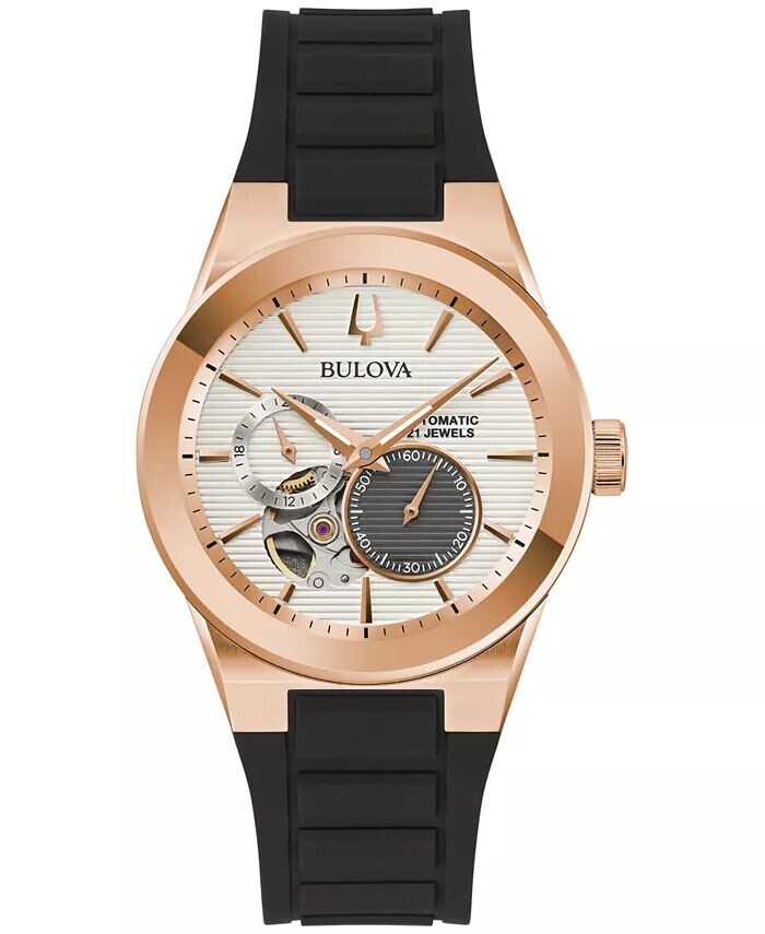 

Автоматические часы унисекс Latin GRAMMY с черным силиконовым ремешком, 38 мм Bulova