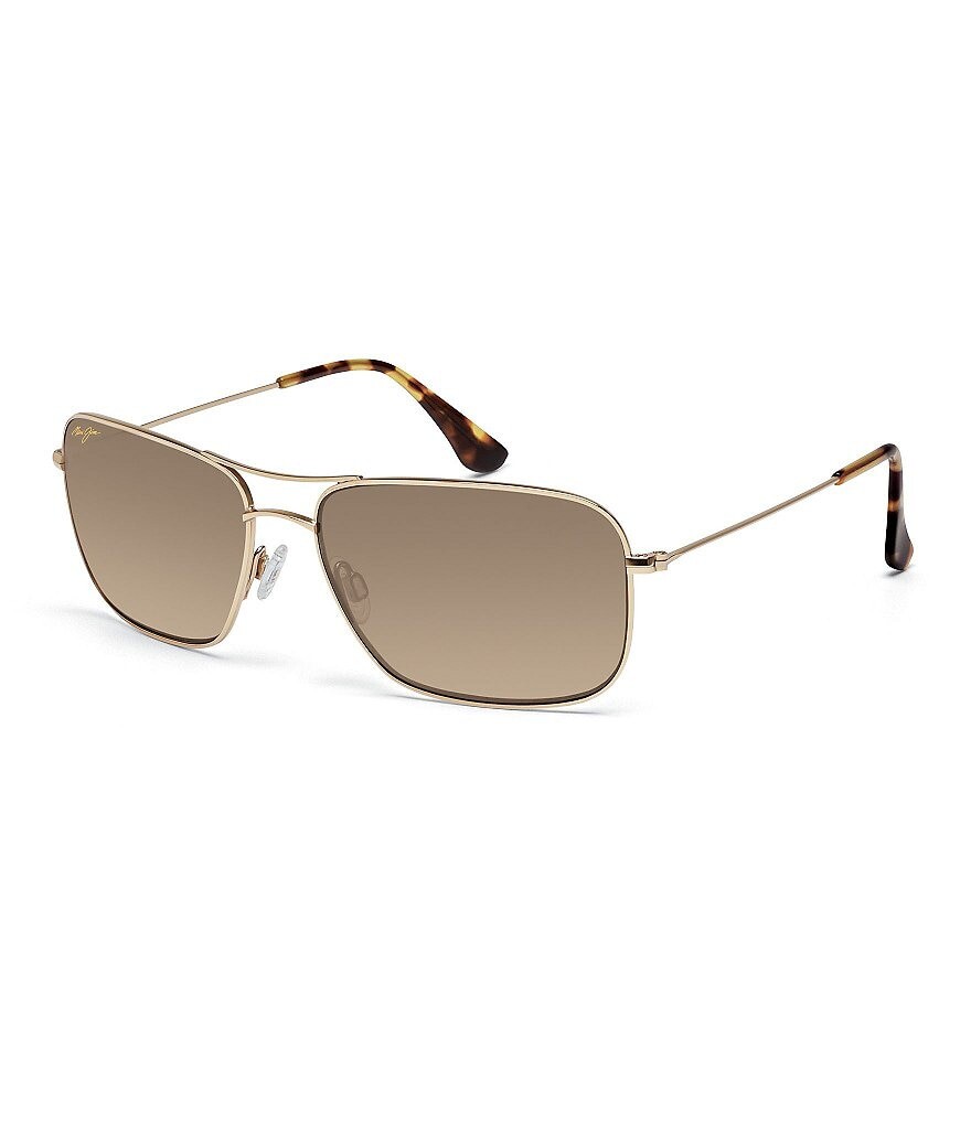 

Maui Jim Wiki Wiki Солнцезащитные очки PolarizedPlus2 Aviator 59 мм, золотой