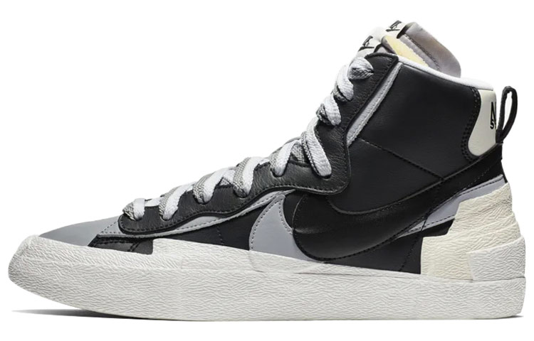 

Кроссовки Nike Blazer Mid Sacai Black Grey, Серый, Кроссовки Nike Blazer Mid Sacai Black Grey