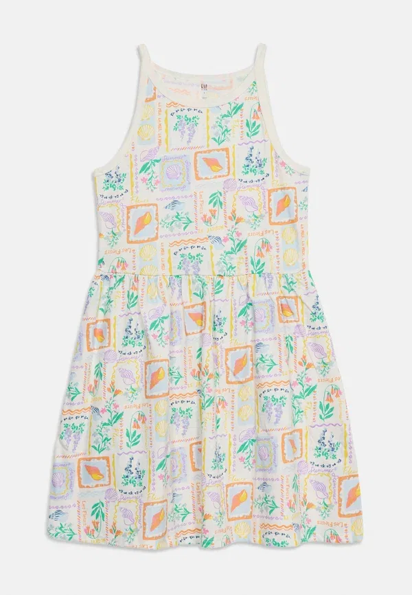 Платье-джерси Value easy dress Gap, multi-coloured/white, разноцветное/белое — фото 3