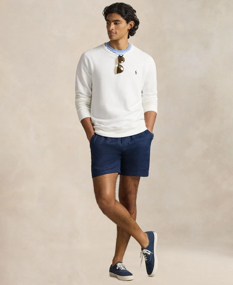 Мужская толстовка с длинными рукавами и круглым вырезом Polo Ralph Lauren, White — фото 2