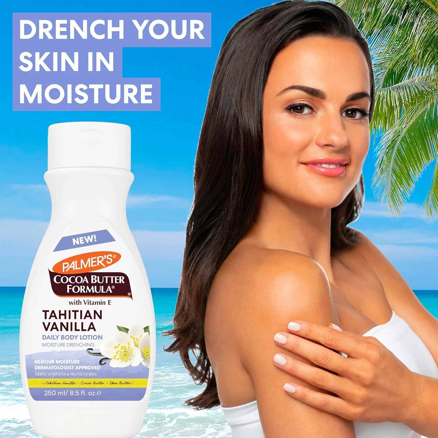 Лосьон для тела с ванилью Palmer's Cocoa Butter Formula, 8.5 унций — фото 2