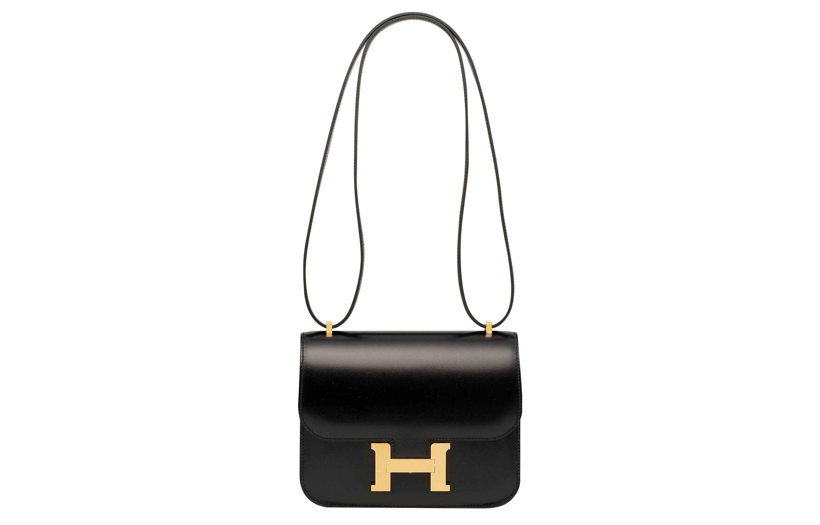 

Констанс Бокс Кожаная Сумка Через Плечо Мини Женская 89Нуар Черный HERMES