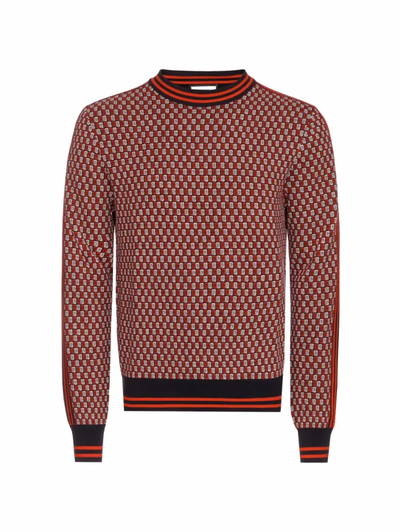 

Шерстяной джемпер с монограммой Balmain, мультиколор