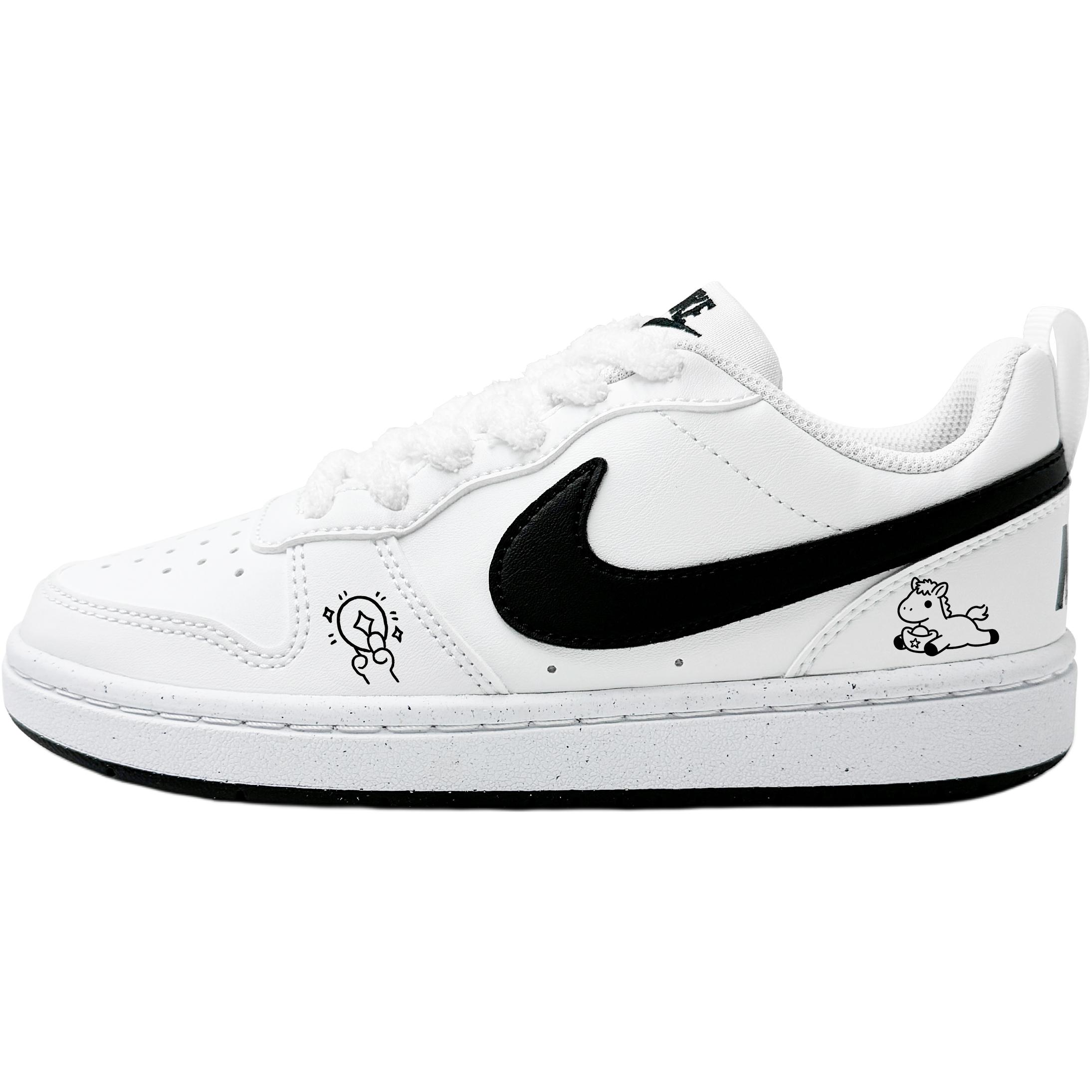 

Nike Кроссовки для скейтбординга Court Borough из синтетической кожи, устойчивые к истиранию, дышащие, низкие, детские, унисекс