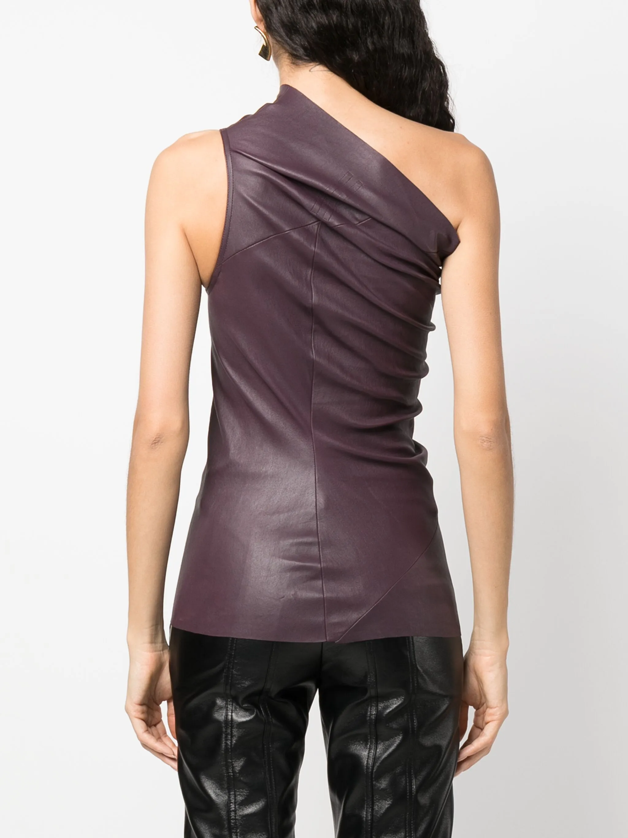 Кожаный топ Athena Rick Owens, фиолетовый — фото 4