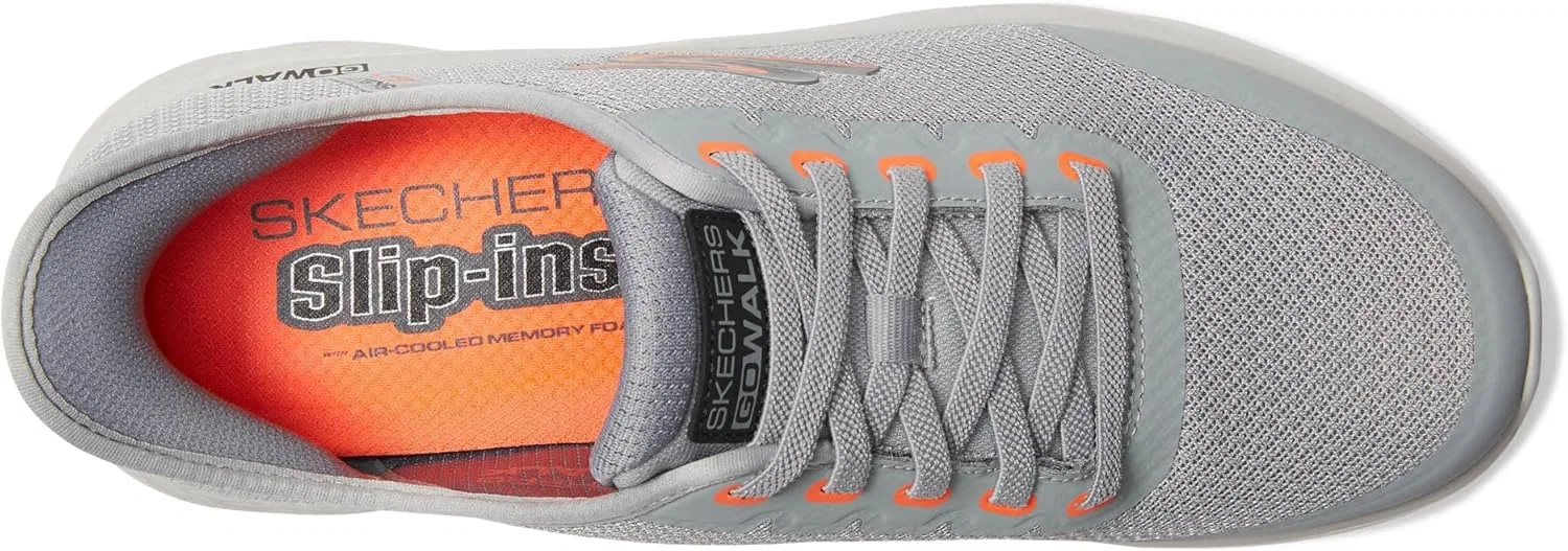 Мужские кроссовки Skechers Go Walk Flex Netro Hands Free без шнурков, Gray — фото 2