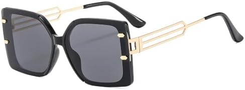 

Солнцезащитные очки квадратной формы зеленого цвета 2026 года для женщин и мужчин, с ажурной конструкцией, градиентным переходом цвета и защитой от УФ-излучения UV400 MTZJH, Black