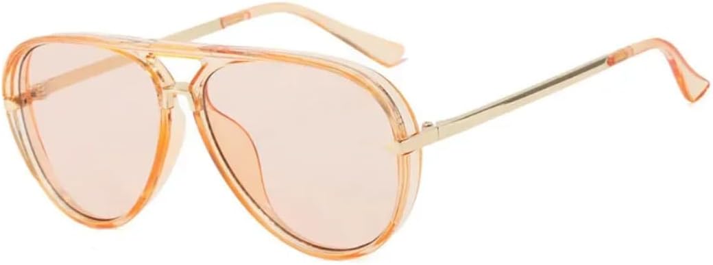 

Солнцезащитные очки с защитой UV400 | Большая оправа в стиле панк с металлическим каркасом | для женщин и мужчин, для занятий спортом на открытом воздухе и вождения DSVIGF, Champagne