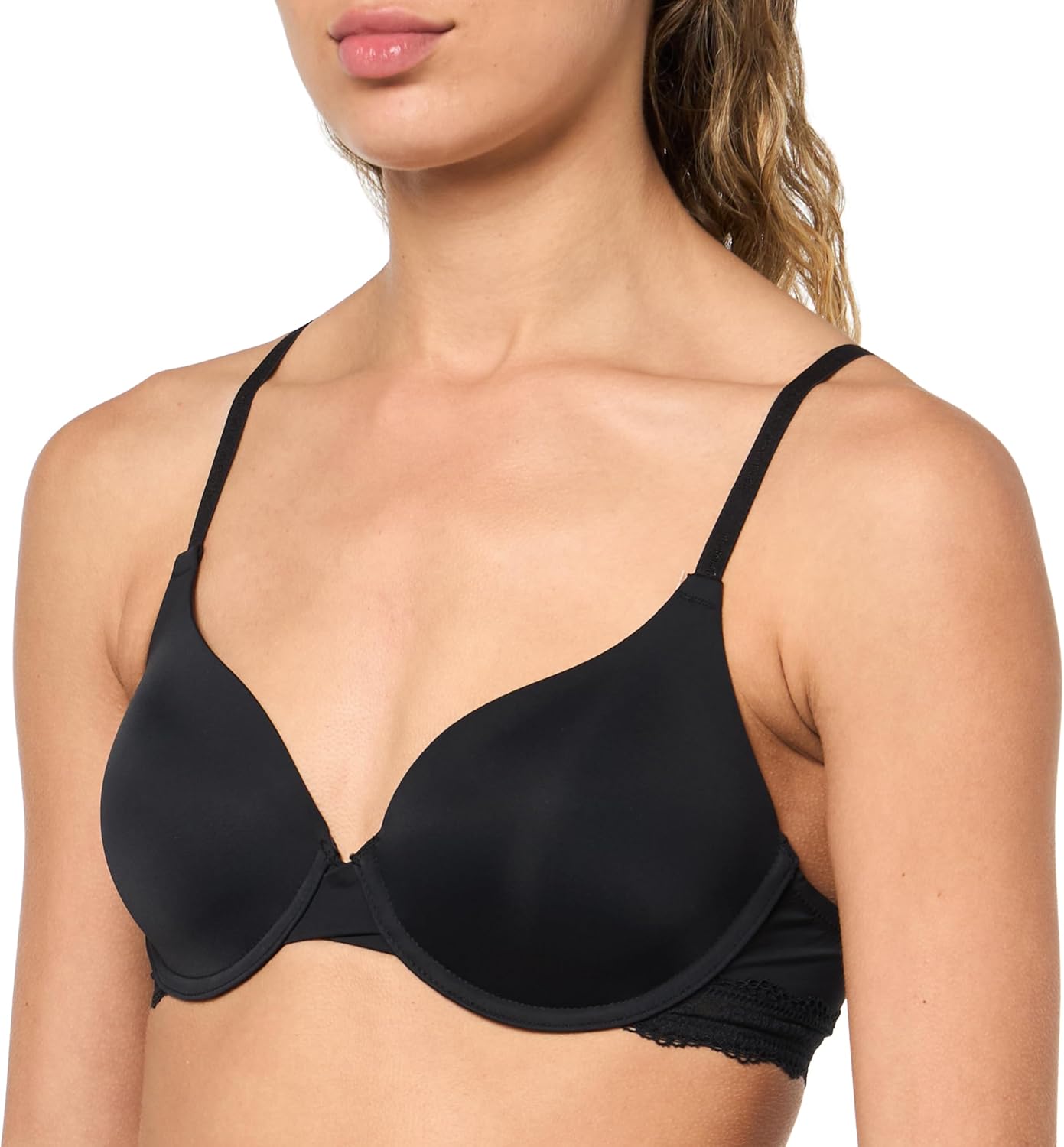 Женский бюстгальтер-майка Tommy Hilfiger с кружевной отделкой и микрофиброй, Black — фото 4
