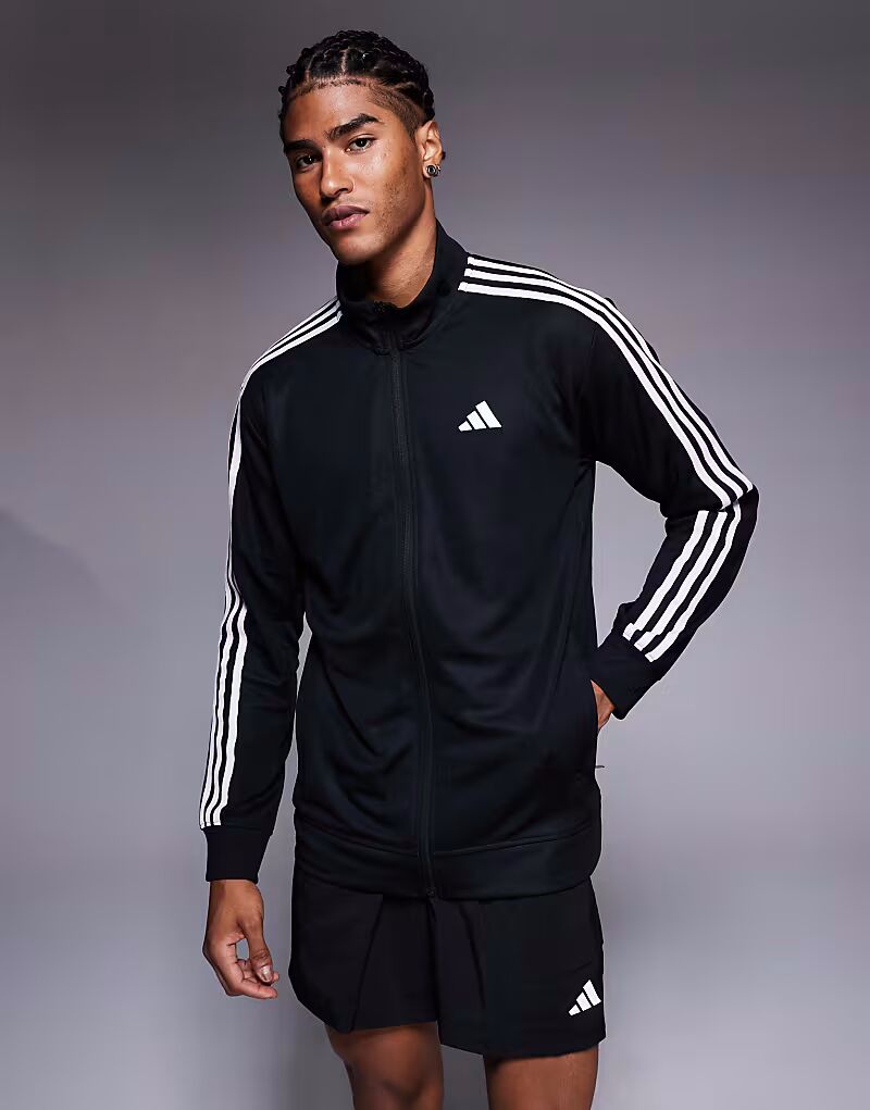 

Куртка adidas Training с тремя полосками черного цвета Adidas Performance
